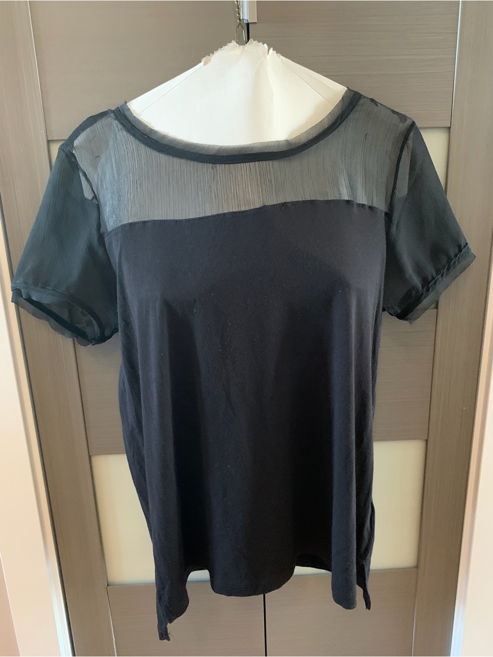 Women’s H&M Black and Sheer Top